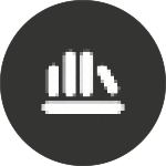 Bookshelf Icon of a bookshelf.