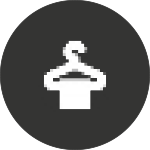 Fashion Icon of a piece of clothing hanging on a hanger.